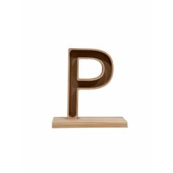 Letra P Premium con Peana 23x24.5Hcm