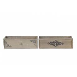 Cajon Envejecido Marron 15x42x12Hcm