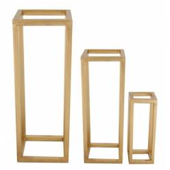 Soporte Kubik Rectangular Oro Pequeo (Set 3uds)