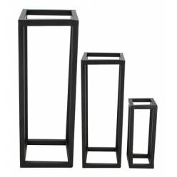 Soporte Kubik Rectangular Negro Grande (Set 3uds)