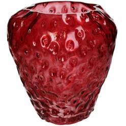 Jarron Fresa Cristal 18.5x19x20Hcm