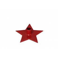Portavelas Star Rojo 8.5x2.5Hcm