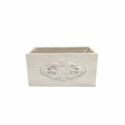 Cajon Isabel Blanco 24x13x12Hcm