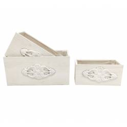 Cajon Isabel Blanco 30x16x14Hcm (Set 3uds)