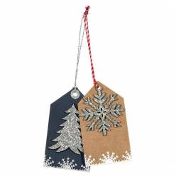Tarjetas Xmas Azul 5,5Ax10Hcm "T2"