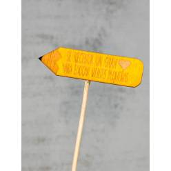 Pick Madera Lapiz Profe 10cm x 2.5cm  "T10"