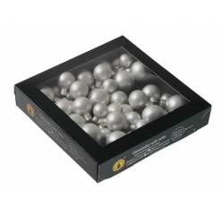 Ramillete 6 Bolas de Cristal Plata con Alambre "T6"