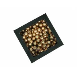 Bola Cristal Oro con Alambre 20mm "T144"