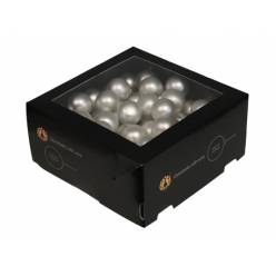 Bola Cristal Blanco Perlado con Alambre 30mm "T72"