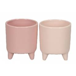 Maceta Ceramica Pies Rosa 8,5x9Hcm "T2"
