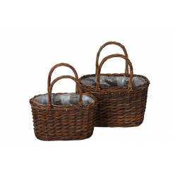 Cesta Willow Natural (Set 2uds)
