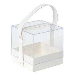 Portador Chloe Blanco 14x14x14.5Hcm