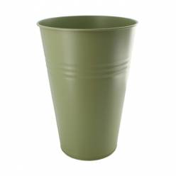 Cubeta Portofino Metal Verde Musgo 23.5x30Hcm