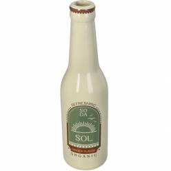 Jarron Botella Soda Verde 6.5x24Hcm