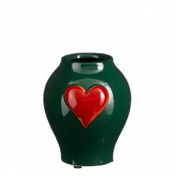 Jarron Heart Verde 11x13Hcm