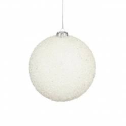 Bola Magno Purpurina Blanca 15cm