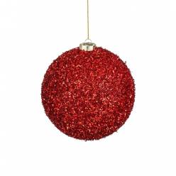 Bola Magno Purpurina Roja 15cm
