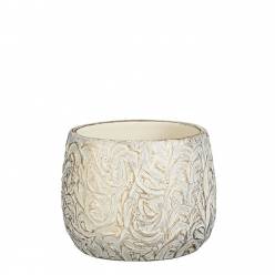 Cubremaceta Olaya Crema 16.5x13Hcm