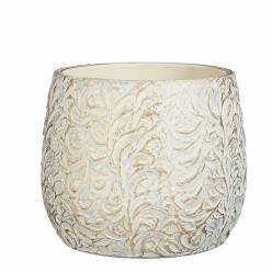 Cubremaceta Olaya Crema 25.5x20Hcm
