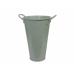 Cubeta Metal Verde Eucalipto 20x30Hcm