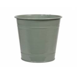 Cubremaceta Metal Verde Eucalipto 15x14Hcm