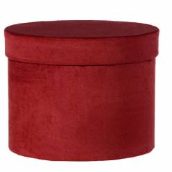 Sombrerera Velvet Rojo (Set 3uds)