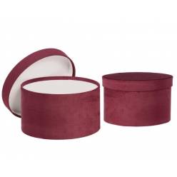 Sombrerera Velvet Burdeos (Set 2uds)