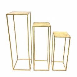 Soporte Metal Oro (Set 3uds)