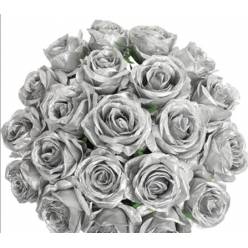 Rosa Col.  Tintada Plata  50cm
