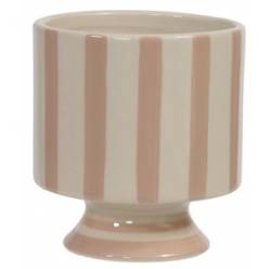Cubremaceta Striped Beige �8x9.5Hcm "T6"