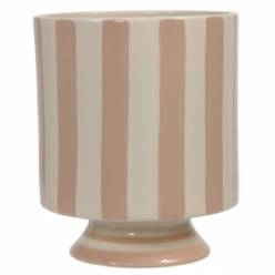 Cubremaceta Striped Beige �12.5x16Hcm