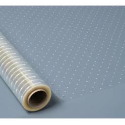 Bobina Celofan Transparente Puntos Blancos 70x50m