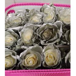 Rosa Ecu. Tintada Plata 60cm
