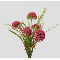Ramo Allium Artificial Rosa 53cm