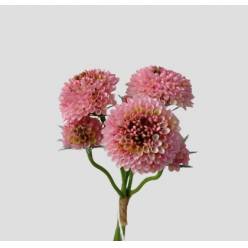 Dalia Ball Artificial Rosa (3 Tallos) 34Hcm