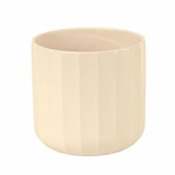 Cubremaceta Facetado Crema �12.5x12.5Hcm