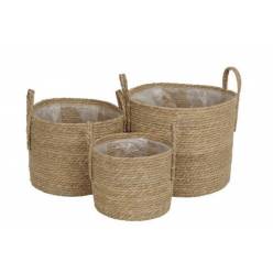Cesto Amelie Natural Gr (Set 3uds)