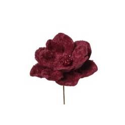 Magnolia Velvet Artificial Burgundy 25cm