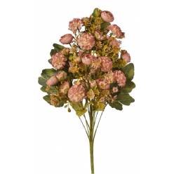 Bouquet Ranunculos Artificial Rosa Vintage 50cm