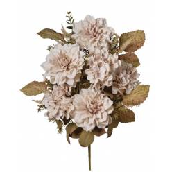 Bouquet Dalias y Hortensias Artificial Crema 57cm