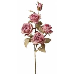 Rama Rosas Artificial Rosa Vintage 75cm
