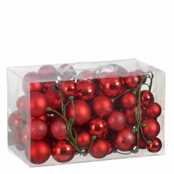 Guirnalda Bolas Rojas 180cm
