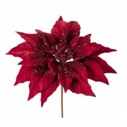 Poinsettia Natale Artificial Roja 20cm