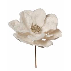 Magnolia Velvet Artificial Crema 25cm