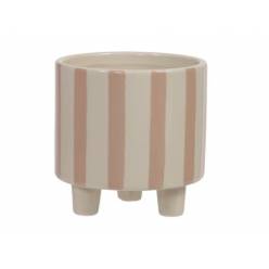 Cubremaceta Striped Patas Beige �7.5x9Hcm "T6"