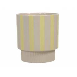 Cubremaceta Striped Base Amarilla �11x13.5Hcm "T2"