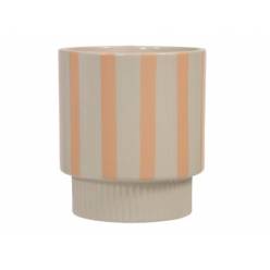 Cubremaceta Striped Base Naranja �11x13.5Hcm "T2"