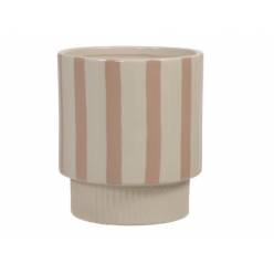 Cubremaceta Striped Base Beige �11x13.5Hcm "T2"