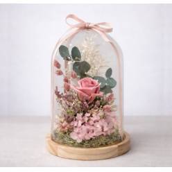 Cupula Flowers Rose �16.5x27Hcm  "T6"