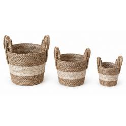 Cesta Horizont Crema (Set 3uds)